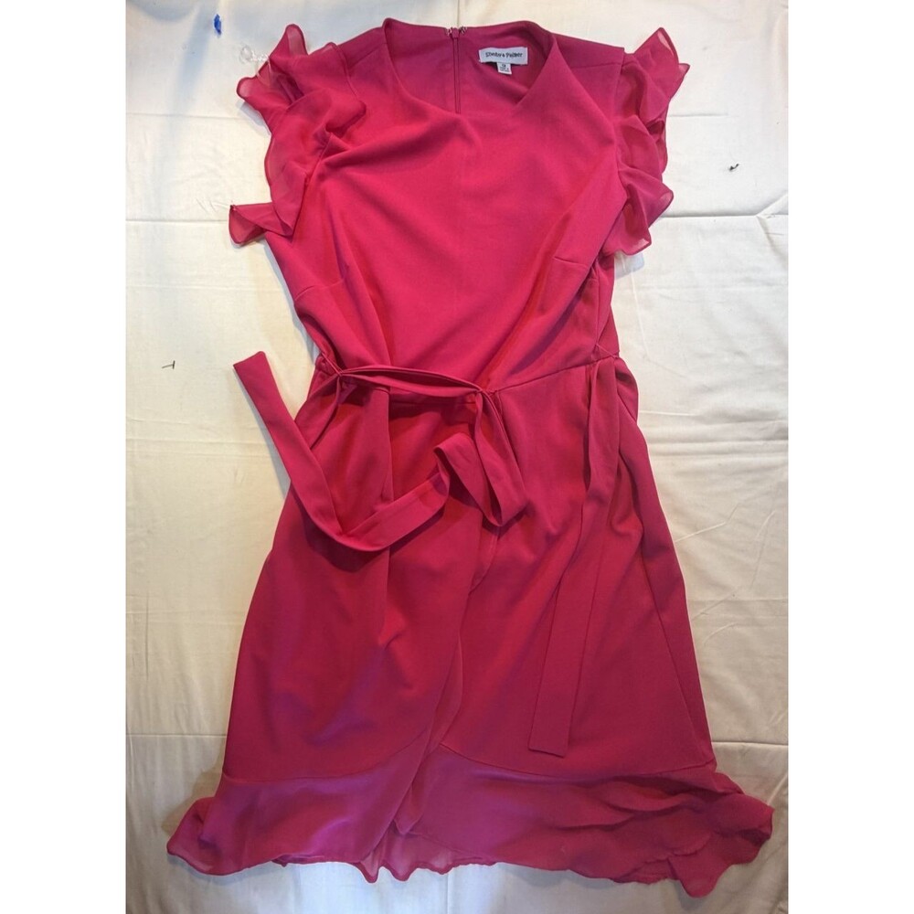 🌸💖 Shelby & Palmer Pink Midi Dress Size 12 Sleeveless Elegant Classic Dress 👗